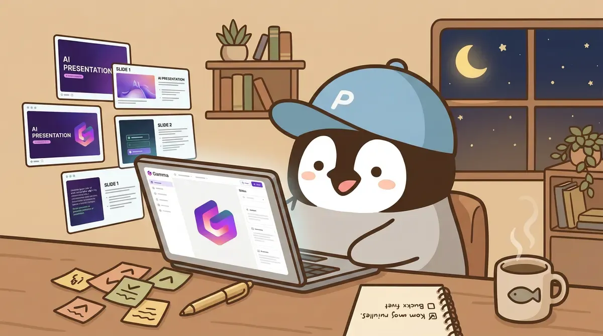 Gamma 簡報教學（2026）｜用 Gamma AI 快速生成簡報、改版與輸出 | 小企鵝 Penchan