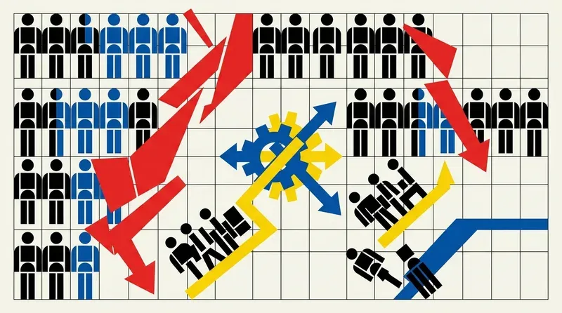 AI模型競爭與代理化趨勢（muller-brockmann 風格）