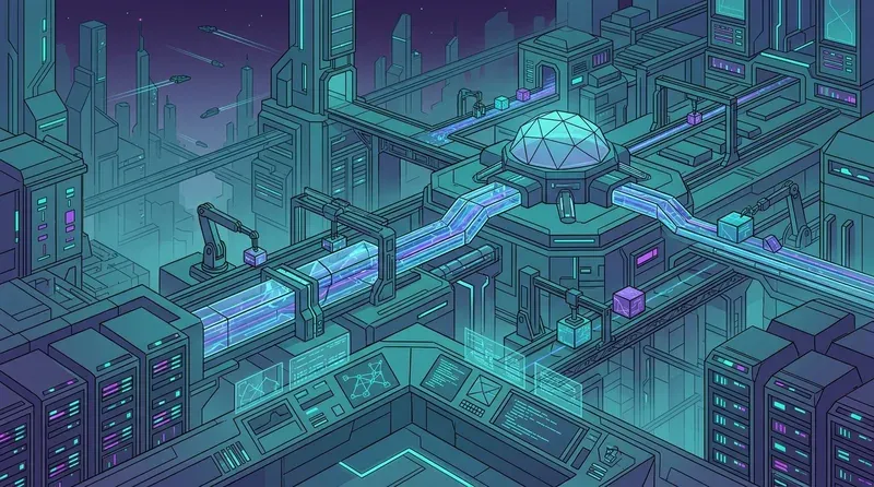 AI 推論晶片與資料中心基礎設施概念圖