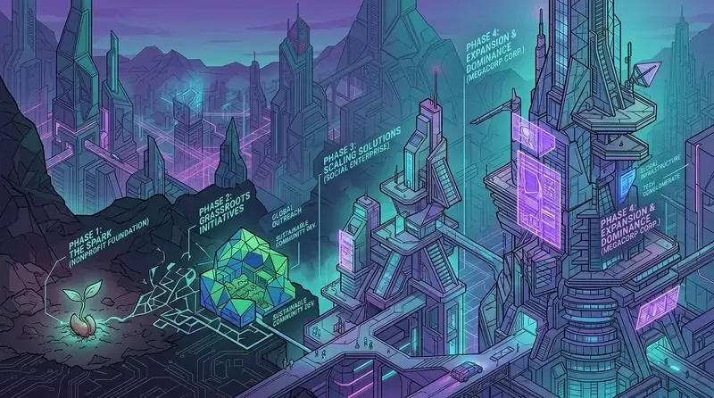 從非營利到 PBC 的結構演化時間線