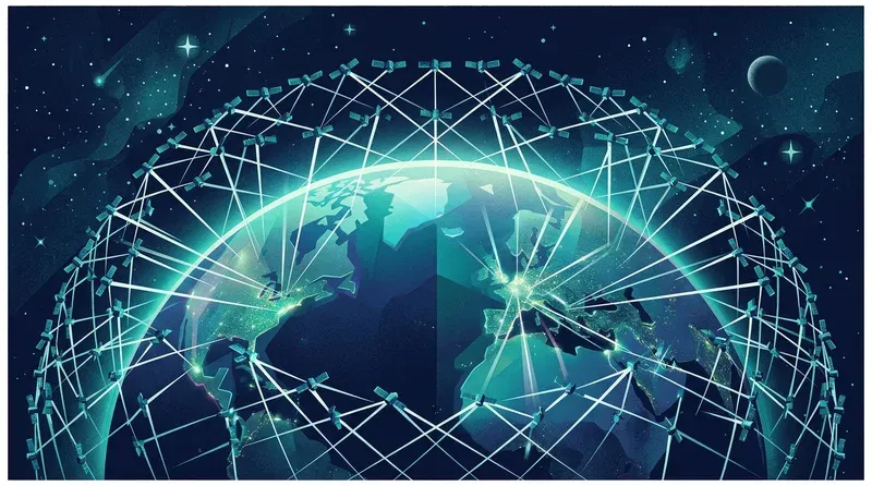 圖二、Starlink 衛星星座覆蓋全球