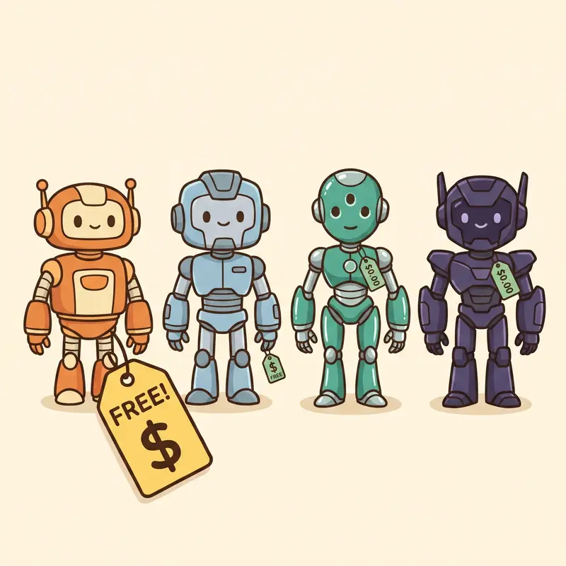 各 AI 模型免費版額度比較