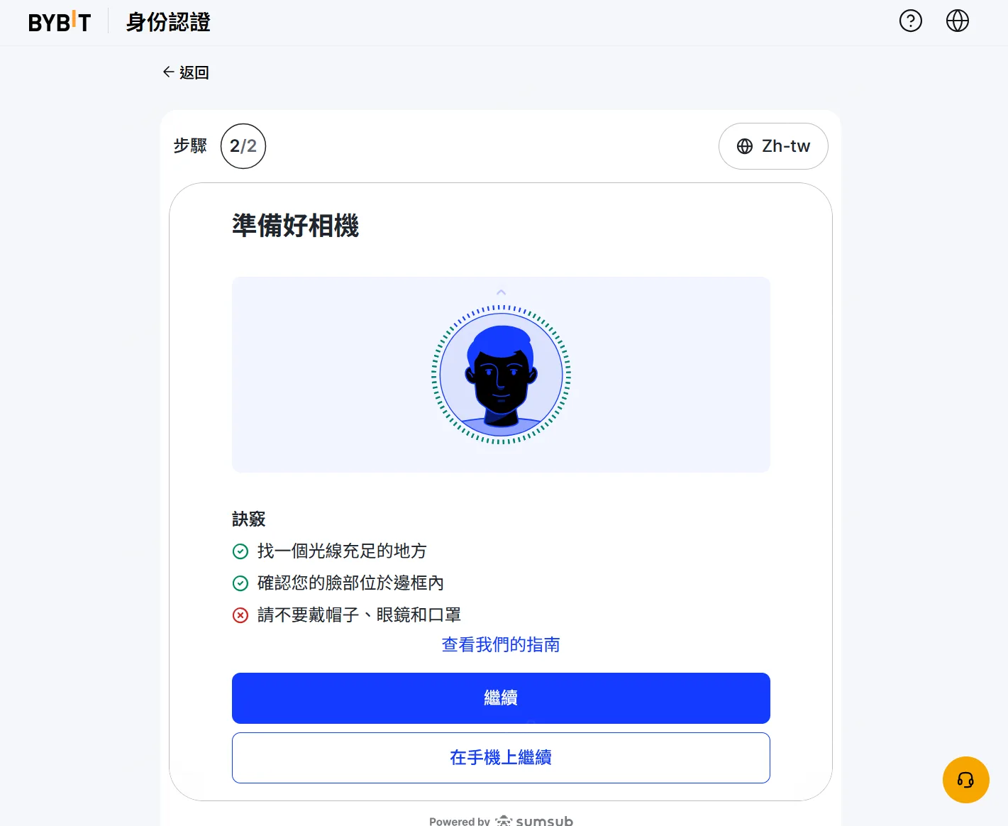 Facial recognition verification