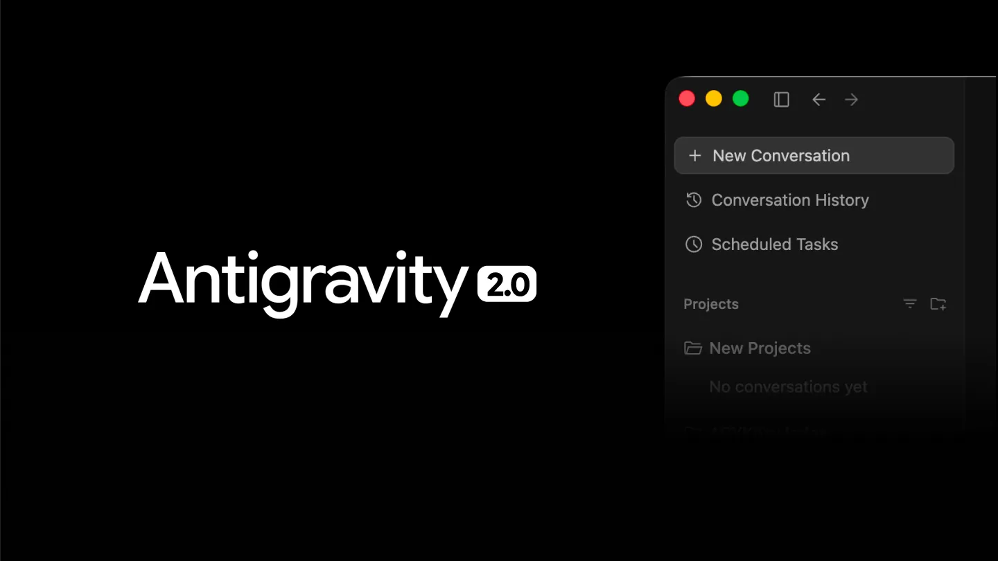 Antigravity 2.0 の会話とスケジューリングのインターフェース