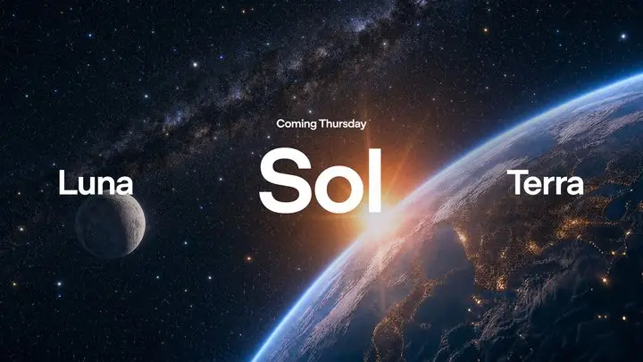 OpenAI 的 ChatGPT 5.6 發布預告圖：月亮 Luna、太陽 Sol、地球 Terra 三個天體
